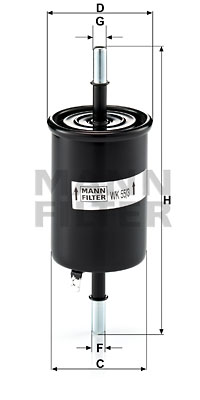 Polttoainesuodatin MANN-FILTER WK 55/3