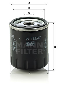 Öljynsuodatin MANN-FILTER W 712/47