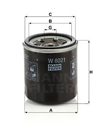 Öljynsuodatin MANN-FILTER W 6021