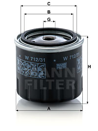 Öljynsuodatin MANN-FILTER W 712/31
