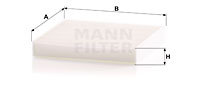 Raitisilmasuodatin MANN-FILTER CU 1919
