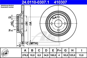 Jarrulevy, Taka-akseli, MAZDA MX-5 II, N06Y-26-251, N06Y-26-251A, N06Y-26-251B, N0YY-26-251, N0YY-26-251A, N0YY-26-251B