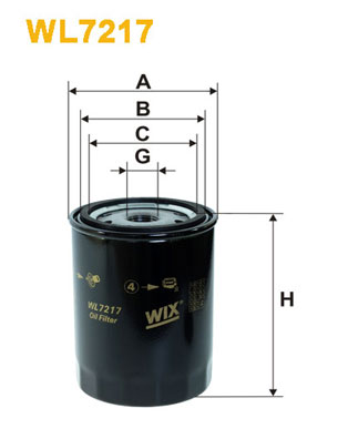 Öljynsuodatin WIX FILTERS WL7217