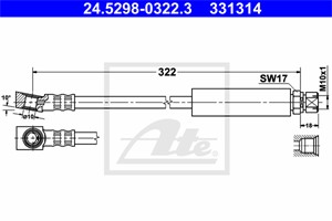 Jarruletku, Etuakseli, Etuakseli, oikea, OPEL,SAAB,VAUXHALL, 4241444, 5 62 345, 5 62 350, 5 62 358, 90235568, 90374106, 90468319