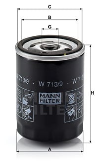 Öljynsuodatin MANN-FILTER W 713/9