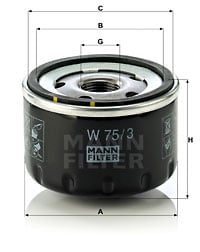 Öljynsuodatin MANN-FILTER W 75/3