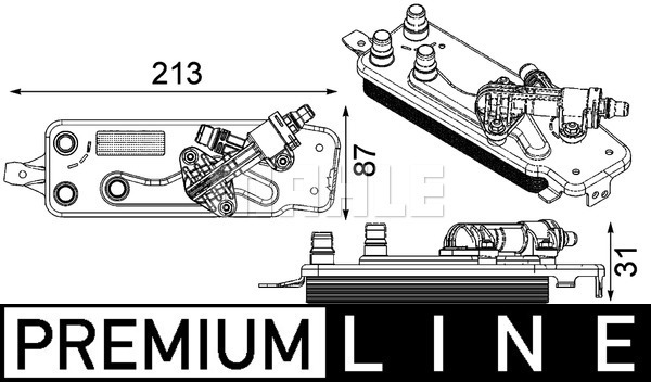 Öljynjäähdytin, autom. vaihteisto MAHLE ORIGINAL CLC 90 000P