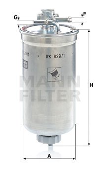 Polttoainesuodatin MANN-FILTER WK 829/1 x