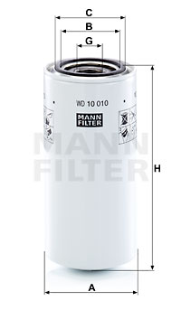 Suodatin, työhydrauliikka MANN-FILTER WD 10 010