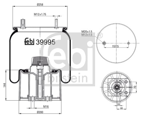 Metallipalje, ilmajousitus FEBI BILSTEIN 39995