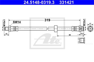 Jarruletku, Taka-akseli, FORD TOURNEO CONNECT, TRANSIT CONNECT, 1473214, 2T14-2282-CA, 4510813, 7T16-2282-CA
