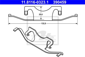 Jousi, jarrusatula, Taka-akseli, MERCEDES-BENZ, 000 421 85 91, A 000 421 85 91