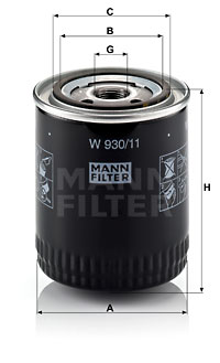 Öljynsuodatin MANN-FILTER W 930/11