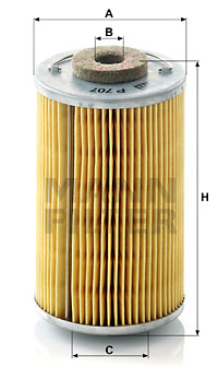 Polttoainesuodatin MANN-FILTER P 707 x