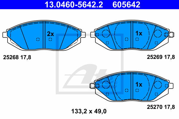Jarrupalasarja, levyjarru ATE 13.0460-5642.2