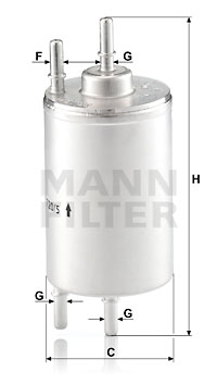 Polttoainesuodatin MANN-FILTER WK 720/5