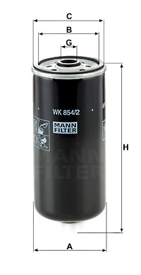 Polttoainesuodatin MANN-FILTER WK 854/2