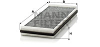Raitisilmasuodatin MANN-FILTER CUK 3840
