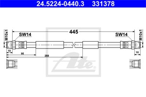 Jarruletku, Etuakseli, VW, 251 611 775 B, 251 611 775 D, 291 611 775