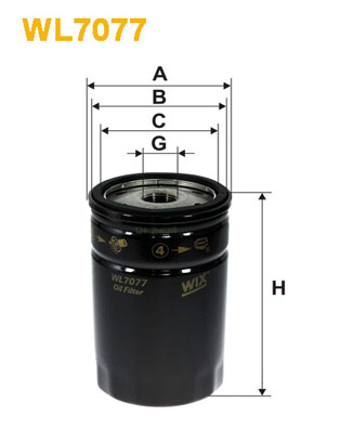 Öljynsuodatin WIX FILTERS WL7077