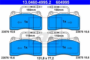 Jarrupalasarja, levyjarru, Etuakseli, CITROËN C8, FIAT ULYSSE, LANCIA PHEDRA, PEUGEOT 807, 4252 54, 4252 55, 4254 60, 9404252548