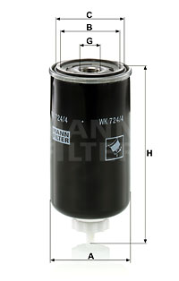 Polttoainesuodatin MANN-FILTER WK 724/4