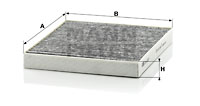 Raitisilmasuodatin MANN-FILTER CUK 2227