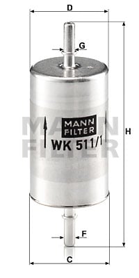 Polttoainesuodatin MANN-FILTER WK 511/1
