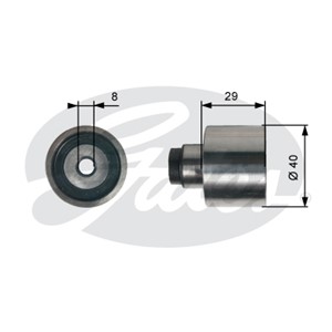 Ohjainrulla, hammashihna, Alla, AUDI,SEAT,SKODA,VW, 03L 109 244 G, 03L 109 244 H, 65.95801-0003