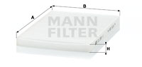 Raitisilmasuodatin MANN-FILTER CU 2951/1
