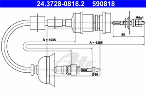 Vaijeri, kytkimen käyttö, PEUGEOT 405 I, 405 Break I, 2150 79