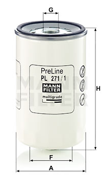 Polttoainesuodatin MANN-FILTER PL 271/1