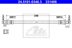 Jarruletku, Etuakseli, MERCEDES-BENZ, 123 428 06 35, 129 428 00 35, A 123 428 06 35, A 129 428 00 35
