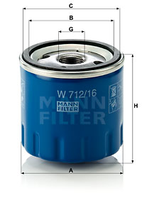 Öljynsuodatin MANN-FILTER W 712/16