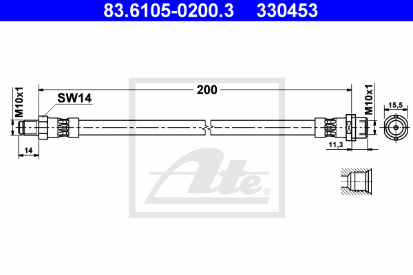 Jarruletku ATE 83.6105-0200.3