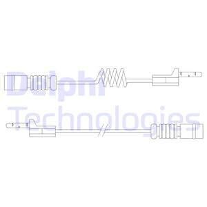 Kulumisenilmaisin, jarrupala, Taka-akseli, MERCEDES-BENZ SPRINTER 5-t Flak/chassi [905], SPRINTER Tipp [905], 669 540 0717, 669 540 1217