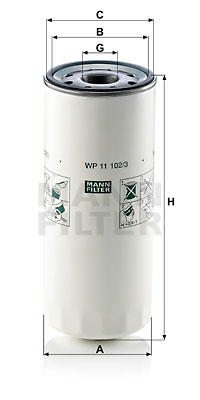 Öljynsuodatin MANN-FILTER WP 11 102/3