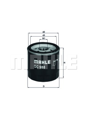 Öljynsuodatin MAHLE ORIGINAL OC 988