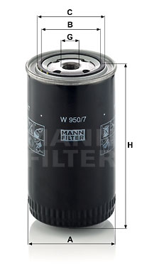 Öljynsuodatin MANN-FILTER W 950/7