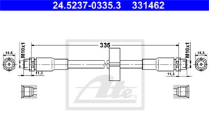 Jarruletku, Etuakseli, AUDI ALLROAD, 4Z7 611 707 A, 4Z7 611 707