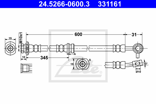 Jarruletku ATE 24.5266-0600.3