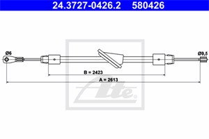 Vaijeri, käsijarru, Edessä, MERCEDES-BENZ E-KLASS [W210], E-KLASS T-Model [S210], 210 420 08 85, 210 420 18 85, A 210 420 08 85, A 210 4