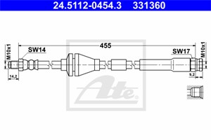 Jarruletku, Etuakseli, FIAT PUNTO, PUNTO Skåp/halvkombi, 46760308