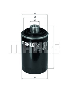 Öljynsuodatin MAHLE ORIGINAL OC 456