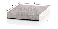 Raitisilmasuodatin MANN-FILTER CUK 2442