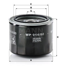 Öljynsuodatin MANN-FILTER WP 914/80