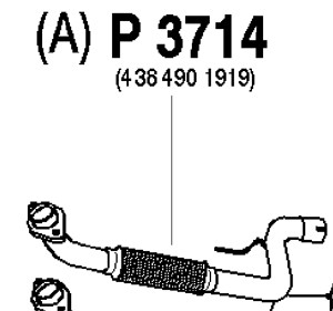 Pakoputki, Edessä, MERCEDES-BENZ VITO Buss [638], VITO Skåp [638], V-KLASS [638/2], (6384901919)
