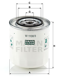 Öljynsuodatin MANN-FILTER W 1130/3