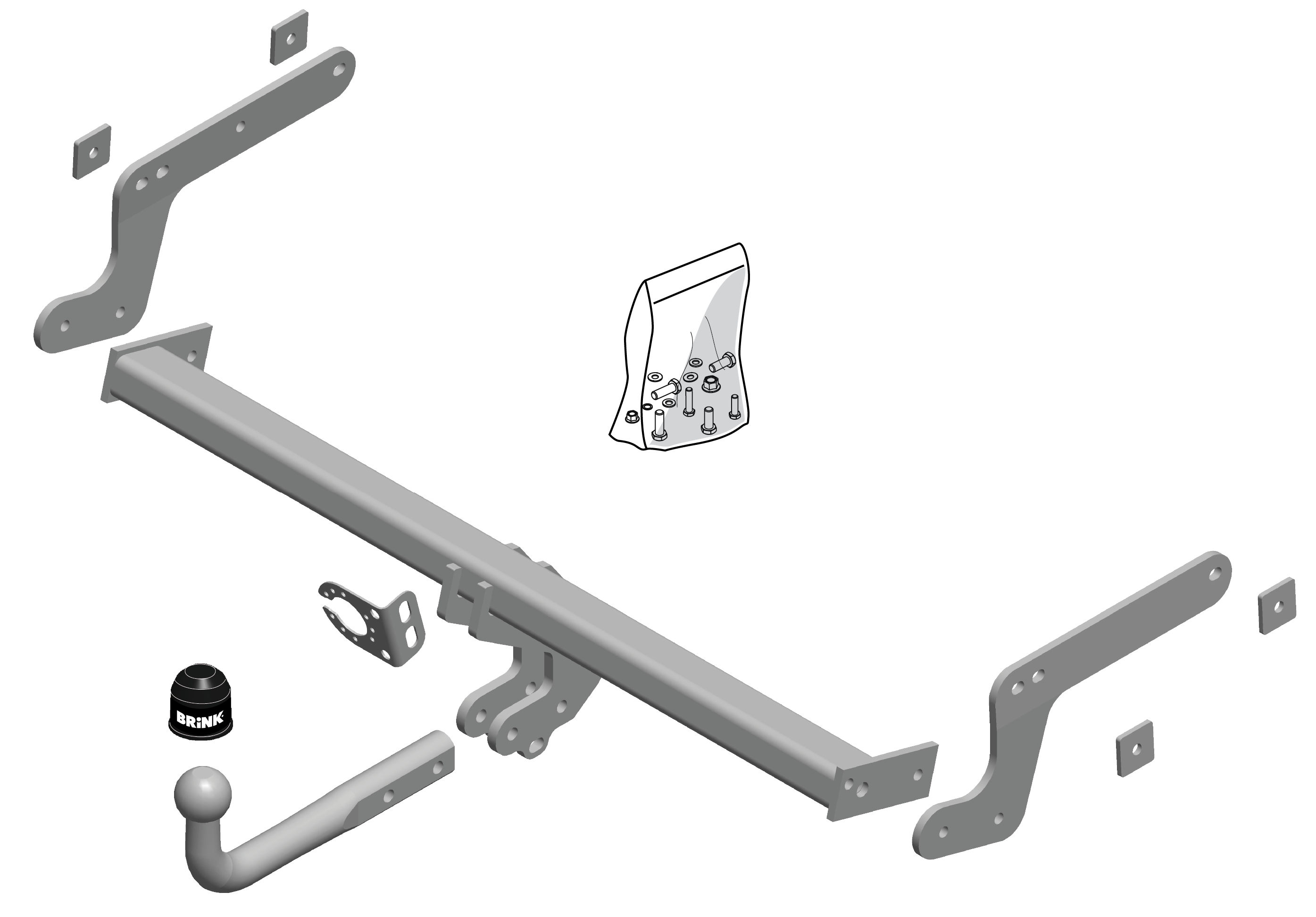Vetokoukku BRINK 586300 Dacia Duster, Renault Duster '10-17