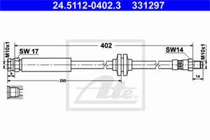 Jarruletku, Etuakseli, ALFA ROMEO,CITROËN,FIAT,OPEL,PEUGEOT,VAUXHALL, 13352127, 4806 J9, 5 62 239, 5 62 275, 51835425, 55701047
